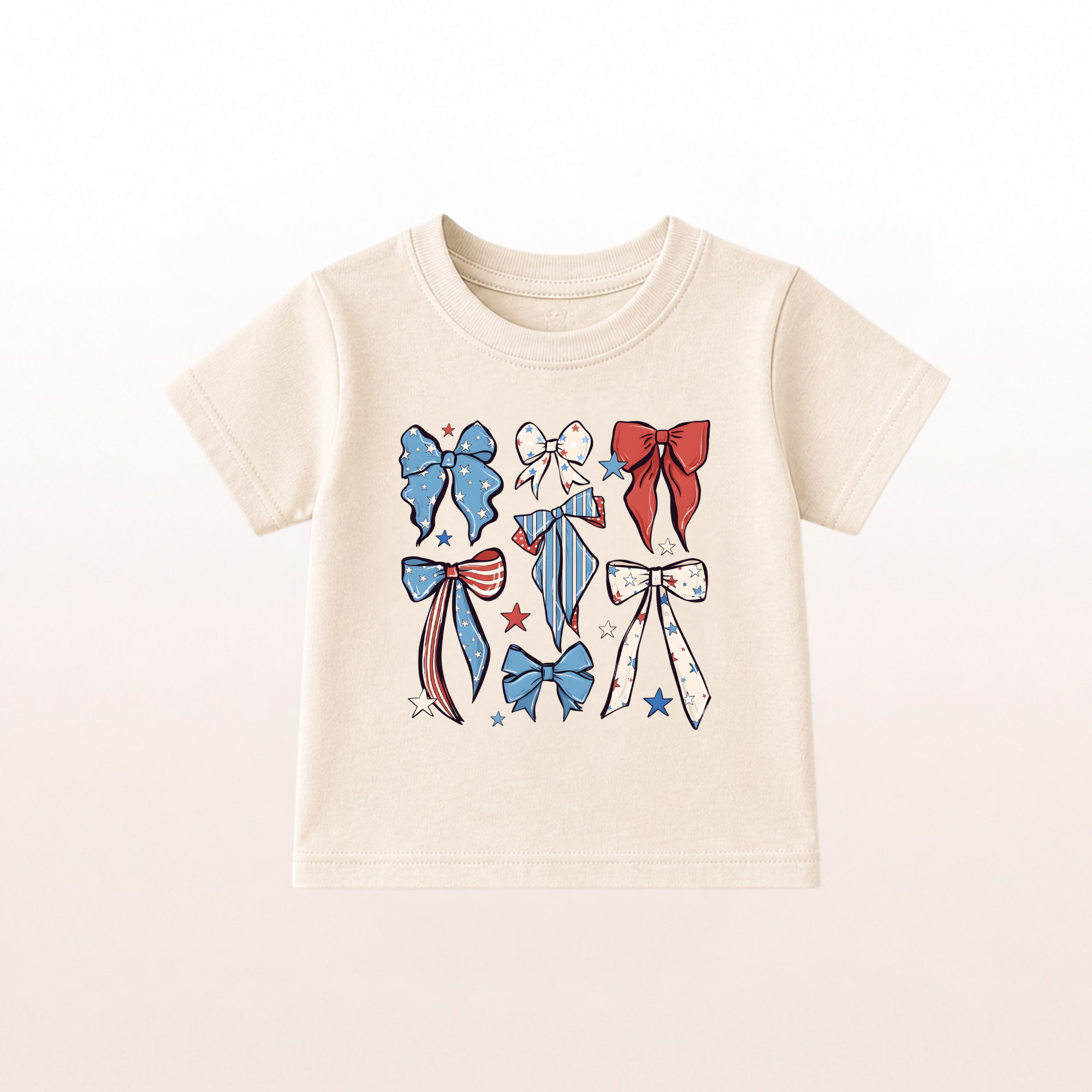 Patriotic Ribbons & Bows Toddler Shirt by Lucy Lou & Emma Sue
