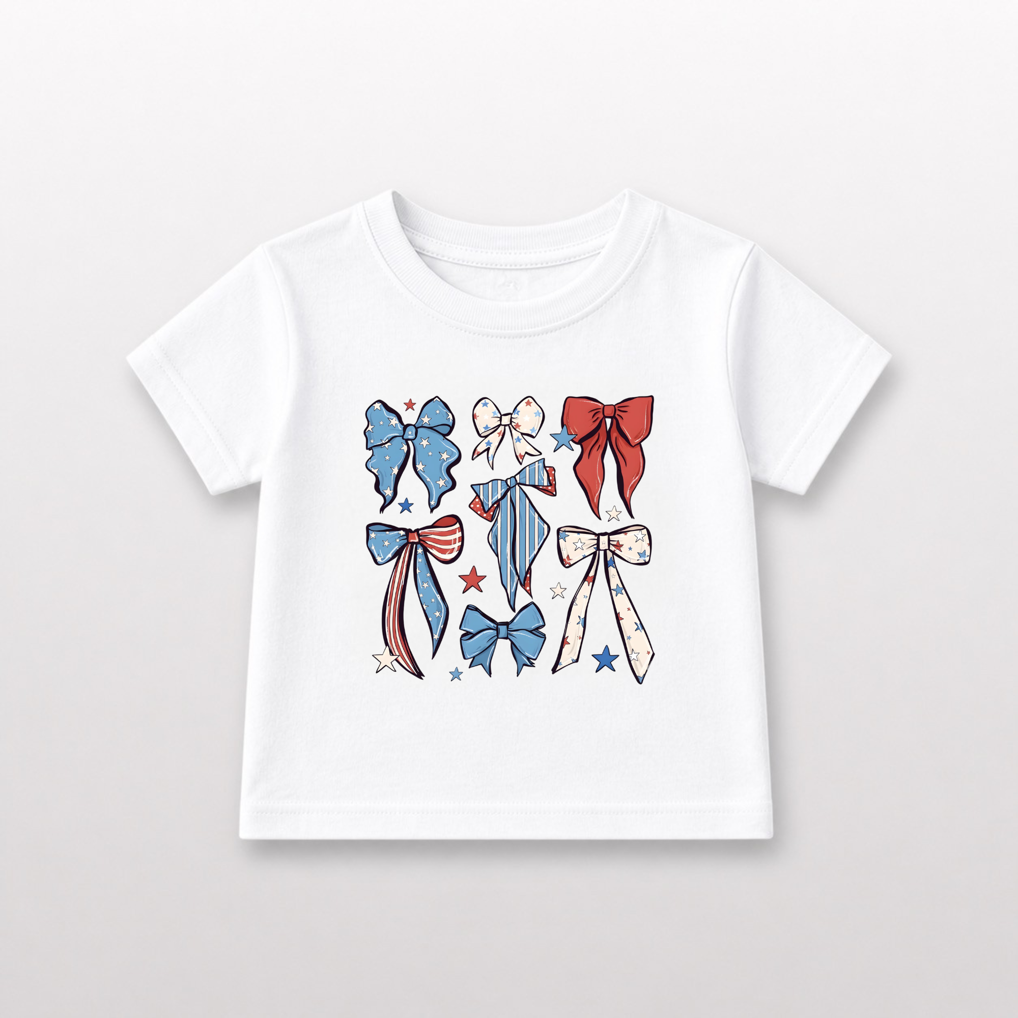 Patriotic Ribbons & Bows Toddler Shirt by Lucy Lou & Emma Sue