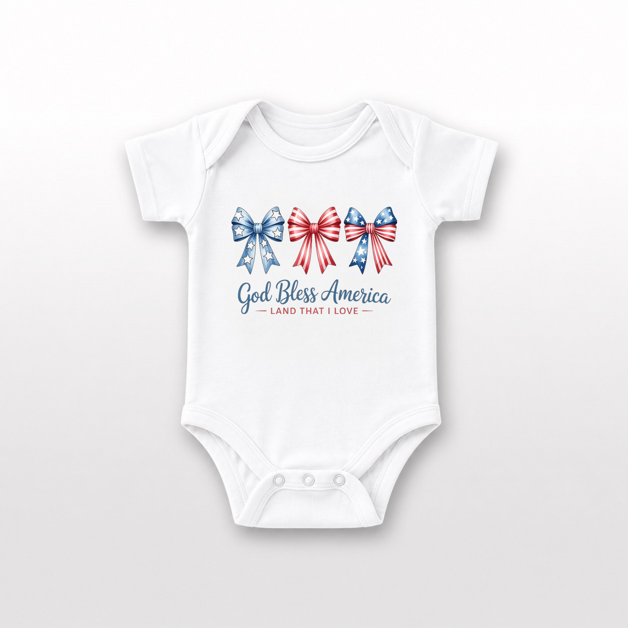 God Bless America Baby Onesie by Lucy Lou & Emma Sue