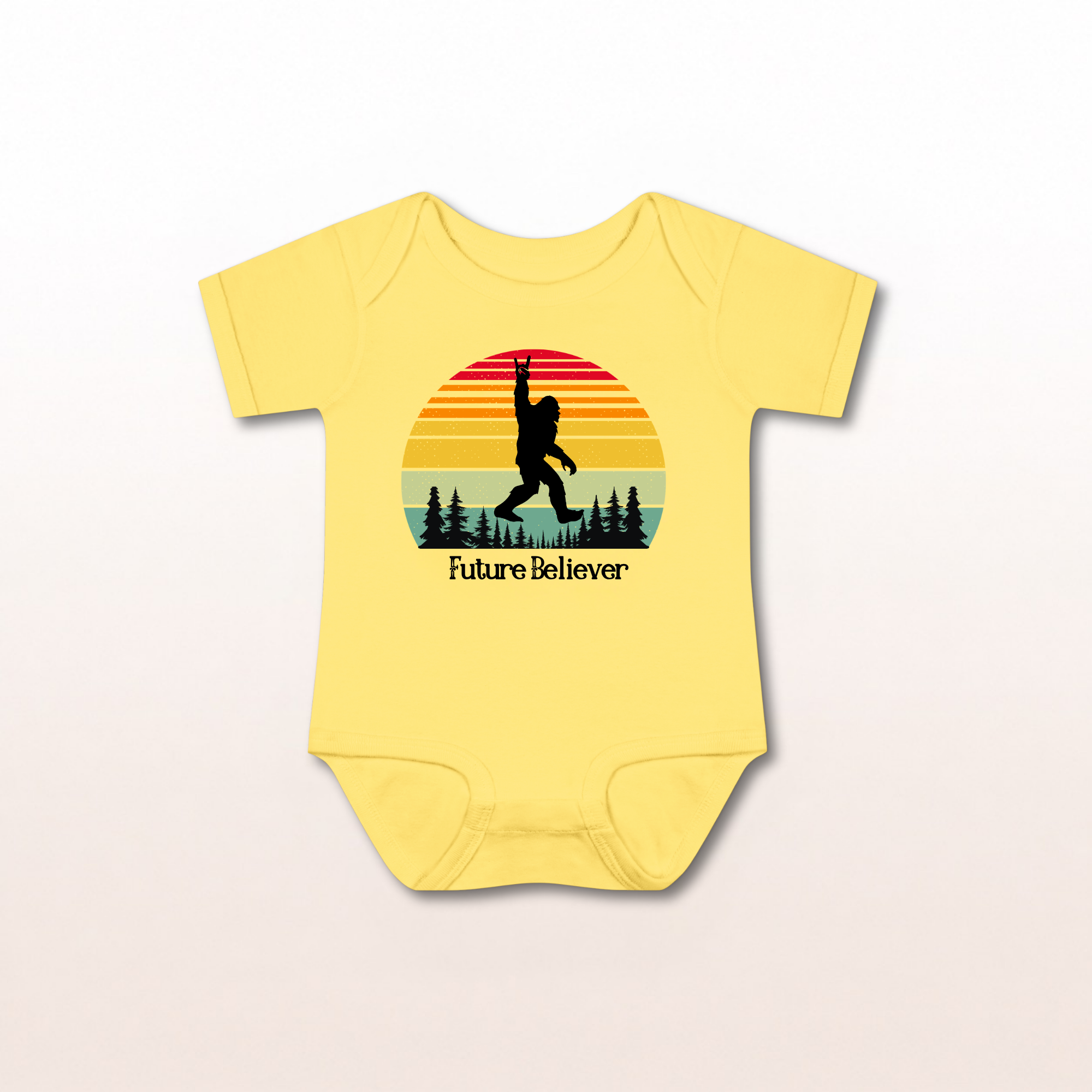Bigfoot Baby Onesie by Lucy Lou & Emma Sue