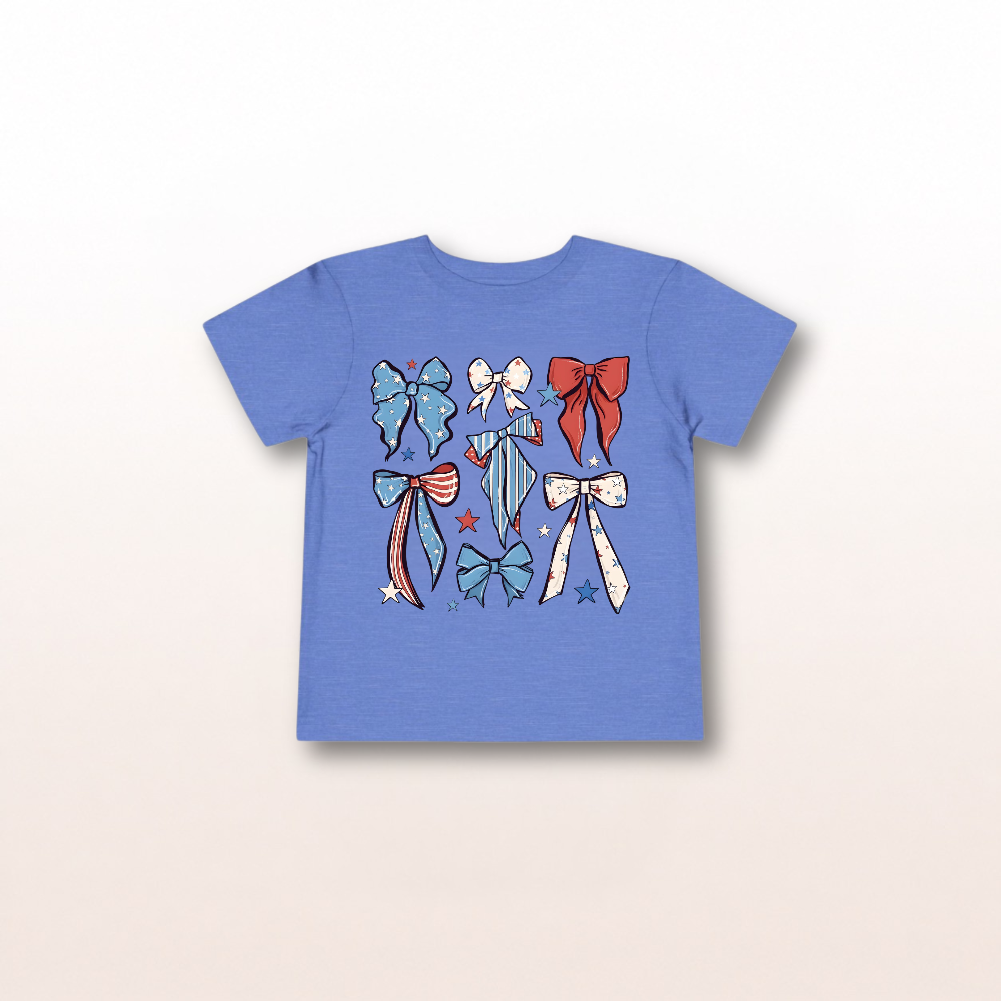 Patriotic Ribbons & Bows Toddler Shirt by Lucy Lou & Emma Sue