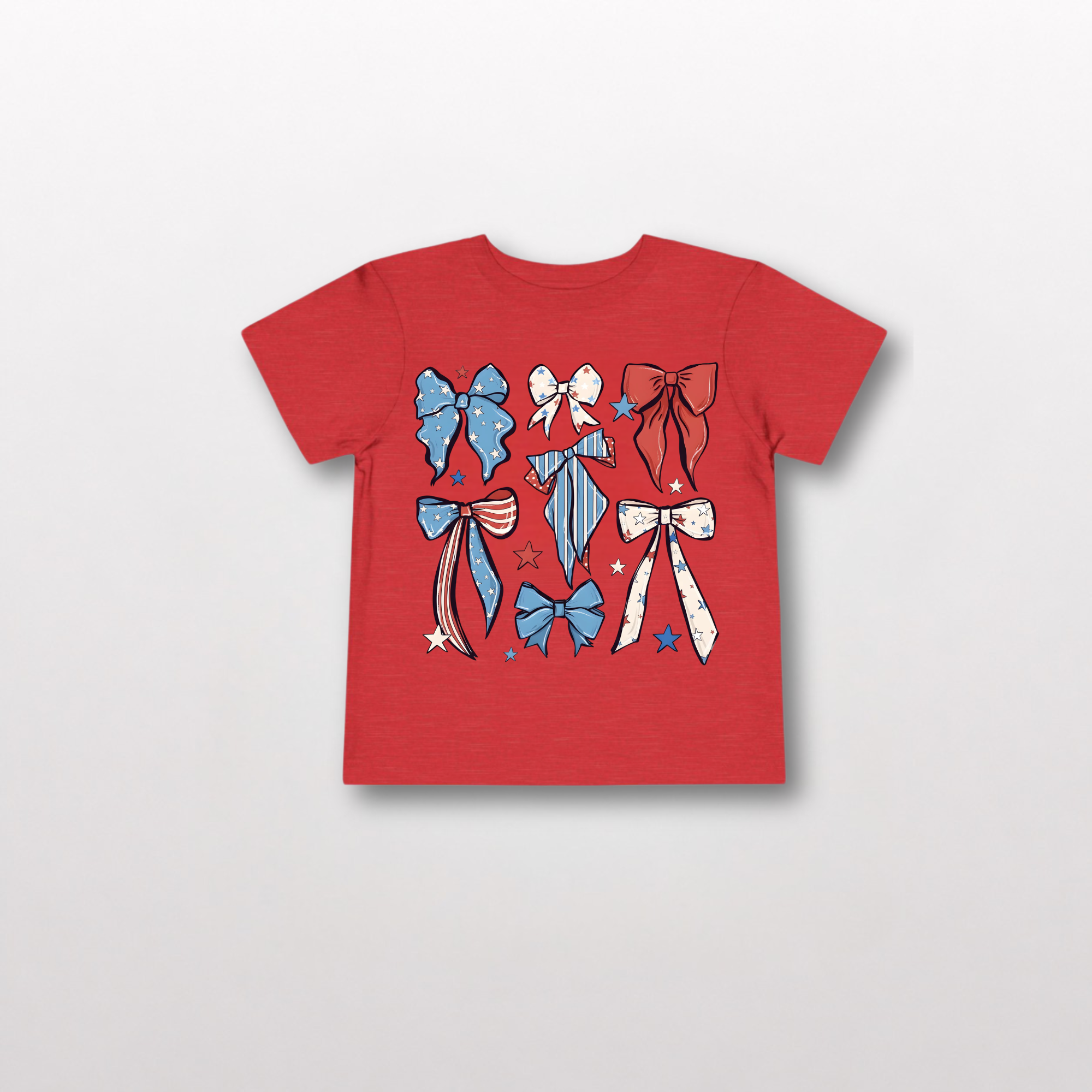 Patriotic Ribbons & Bows Toddler Shirt by Lucy Lou & Emma Sue