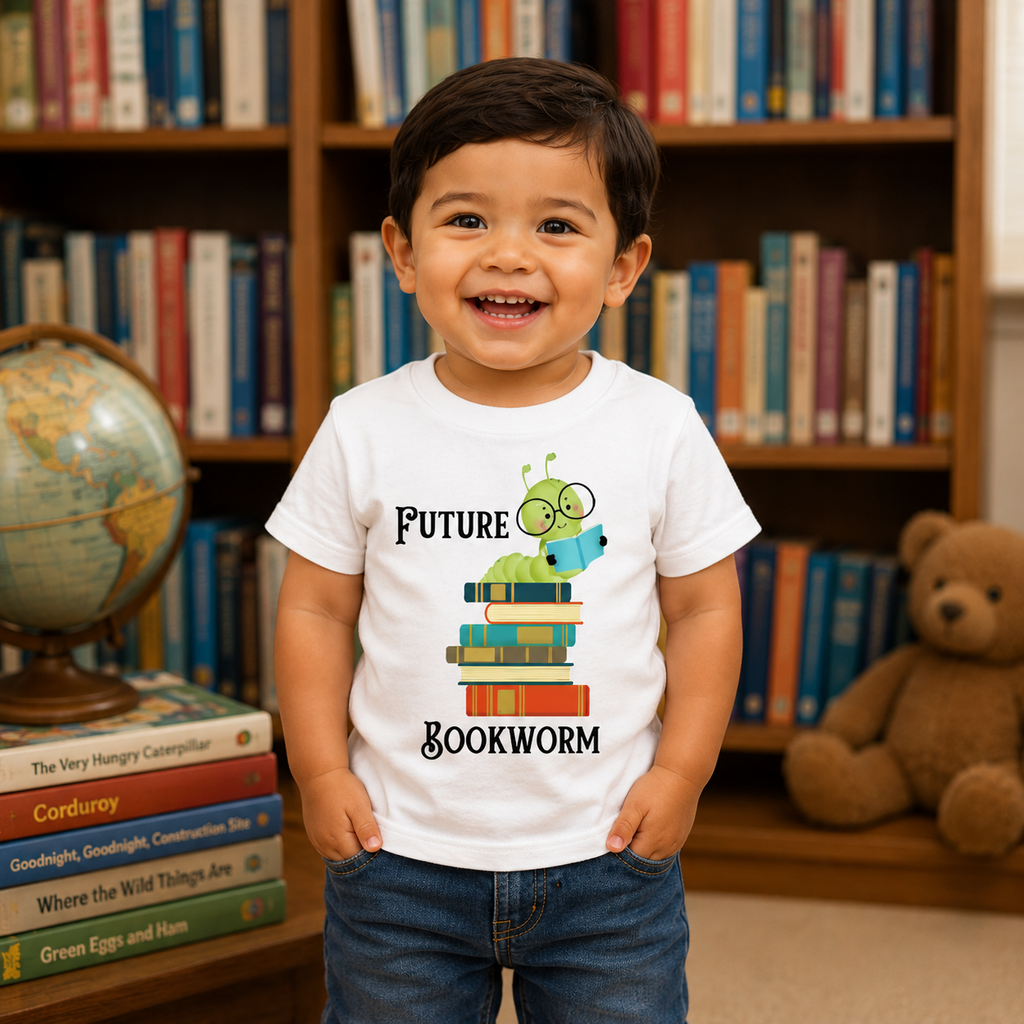 Future Bookworm Toddler Tee by Lucy Lou & Emma Sue
