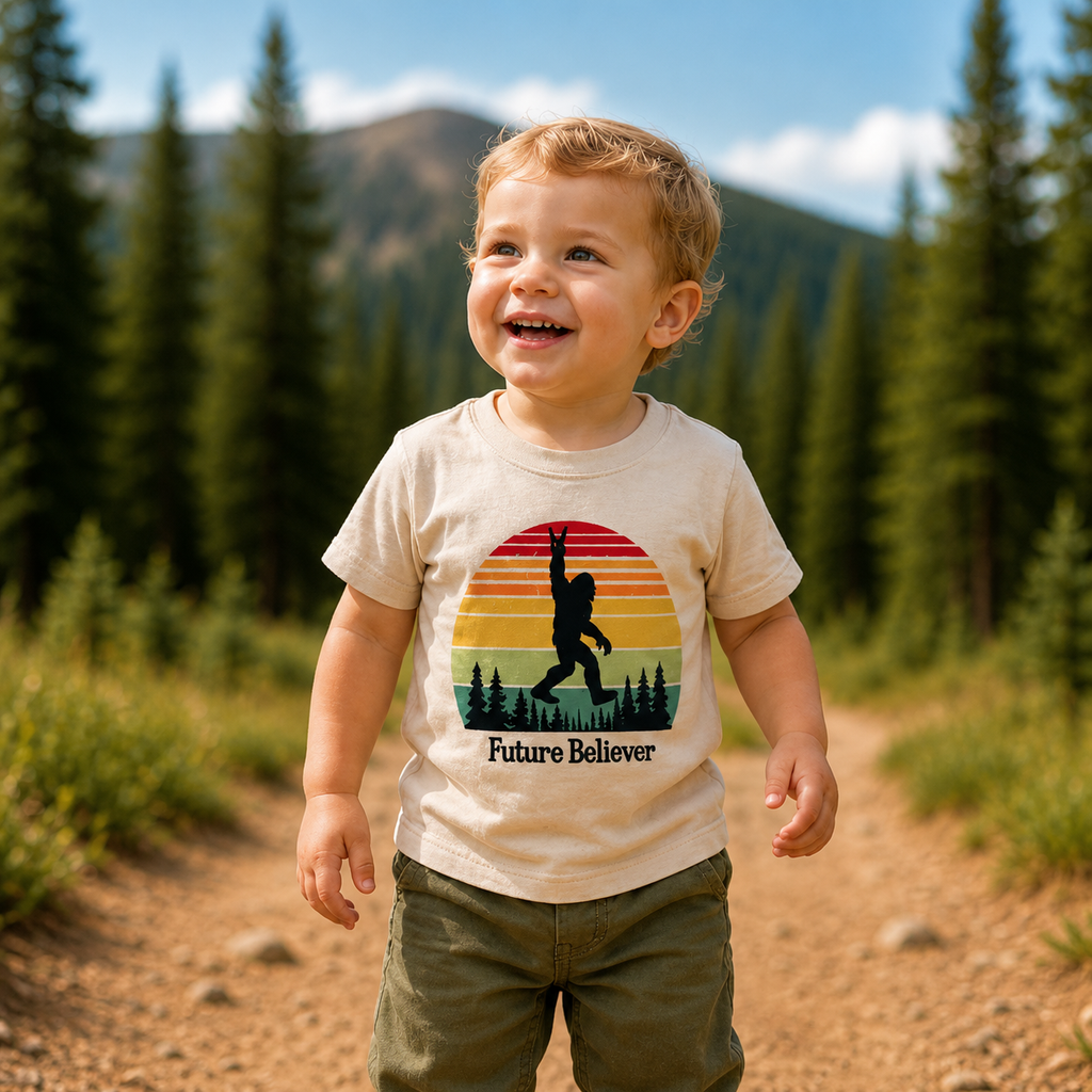 Bigfoot Future Believer Toddler Tee by Lucy Lou & Emma Sue