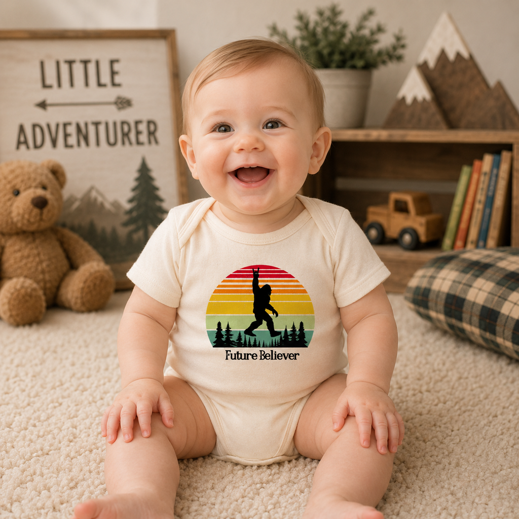 Bigfoot Baby Onesie by Lucy Lou & Emma Sue